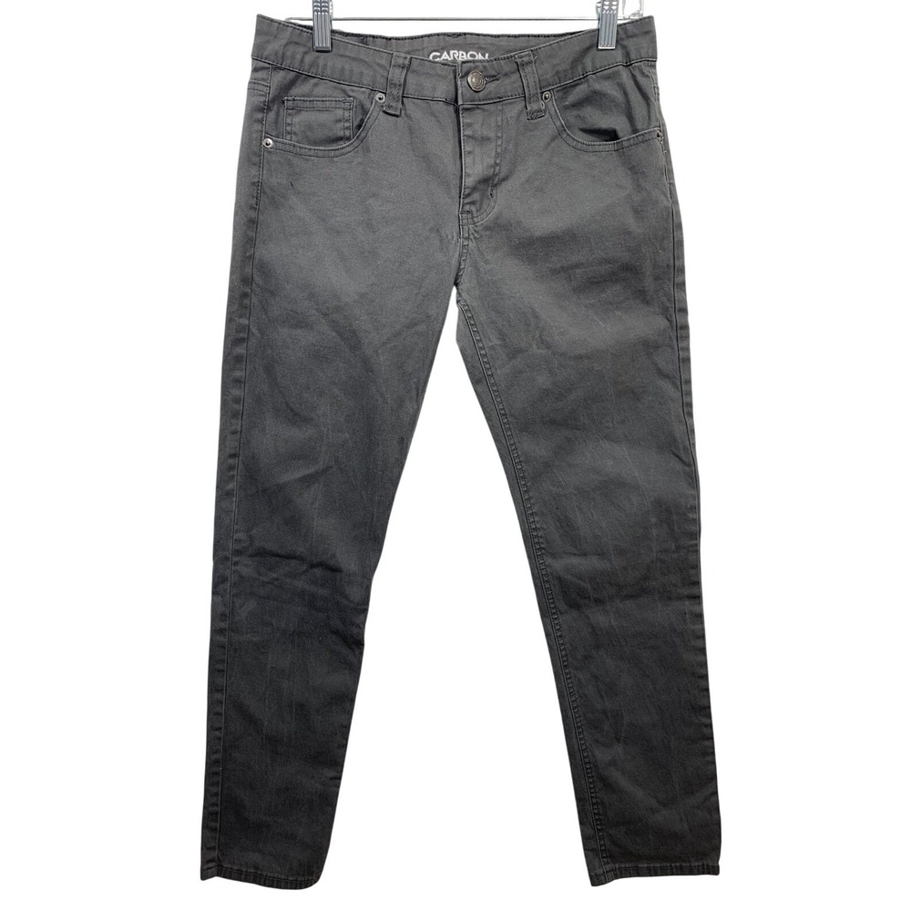 Carbon Skinny Jeans‎ Mens 30x30 Gray Stretch Denim Slim Fit Charcoal Pants